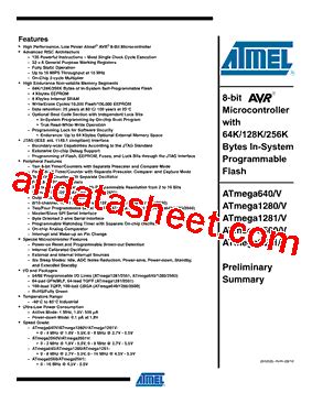 ATMEGA2560 Datasheet(PDF) 1 Page .
